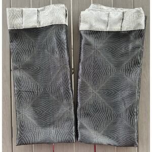 2 Dainty Home Inc Curtain Panels Shimmery Silver Gray Rod Pocket 83”x35”